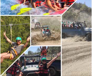 Side&Alanya:Rafting,Jeep,Quad/Buggy Safari/Zipline wLunch