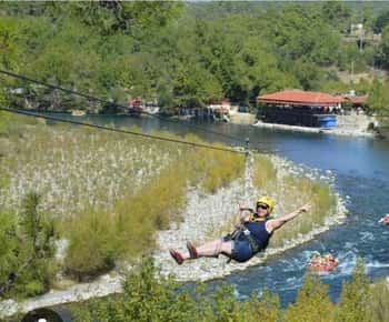 Alanya/Side/Belek: Rafting Mix W/Jeep, Quad, Zipline options