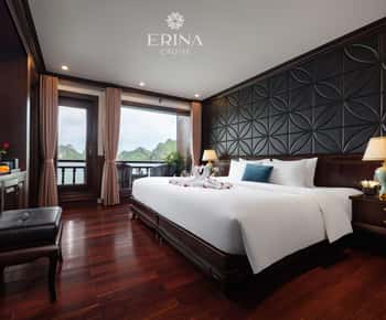 2/3-Day Halong & Lan Ha Bay Erina 5* Cruise balcony, bathtub