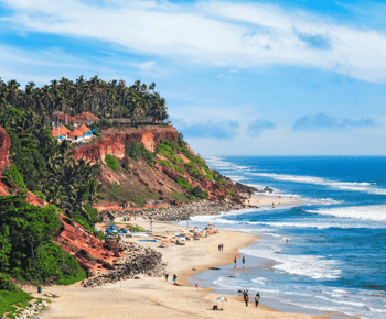 Viagem de um dia para Varkala saindo de Trivandrum (excursão guiada de dia inteiro)