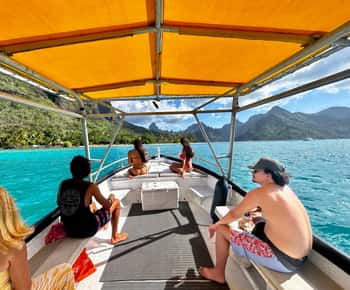Moorea 4H Shared Boat Tour whales watching and Snorkeling
