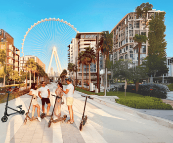 Dubai: E-Scooter Guided Tour of Marina, JBR & Bluewaters