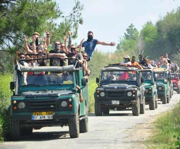 Città di Side: Safari in jeep e gita in barca sul Lago Verde con pranzo