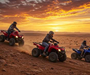 Marrakech: Agafay Desert Quad Bike & Camel Ride with Dinner