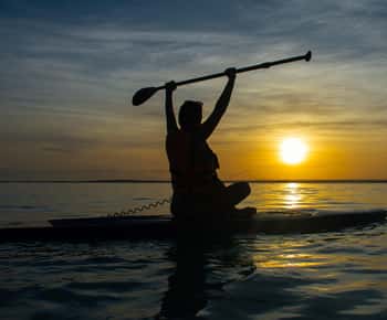 Bacalar: Zonsopgang Paddleboard Tour met drijvende picknick