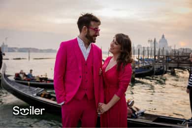 Romantisk fotosession för par i Venedig