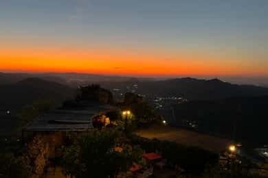 Wonderful Sunset and Dinner in the Castel Of Petrela