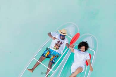 Zanzibar: Transparent Kayak and Drone (with Pickup Included)