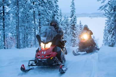 Kiruna: Guided Snowmobile Tour with Coffee Break