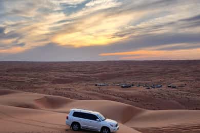 Tramonto nel deserto di Wahiba