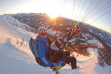 Paragliding tandemflyvning Kronplatz Dolomitterne Alperne