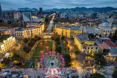 From Durres/Golem : Lights of Tirana by Night