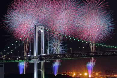 Tokyo Fireworks Festival: Open-Top Bus & Traditional Cruise