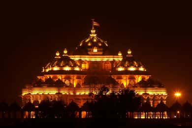 Exposição Akshardham, passeio com espetáculo Luz e Água.