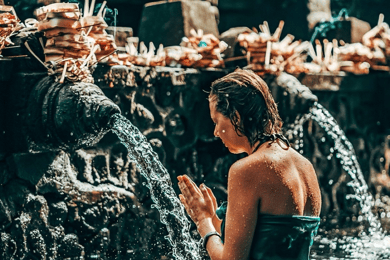Bali: Tirta empul Temple, Rice terrace and Waterfall