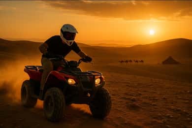 Marraquexe: Quadriciclo, Passeio de Camelo, Pôr do Sol, Jantar com Espetáculo
