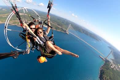 Paramotor-flygningar i Istanbul: Strand, solnedgång och Bosporen