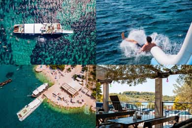 Split: Blauwe Lagune, 3 eilanden, boottocht, mediterrane lunch