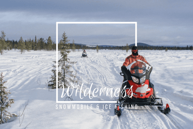 Vildmarkstur med snöskoter och isfiske