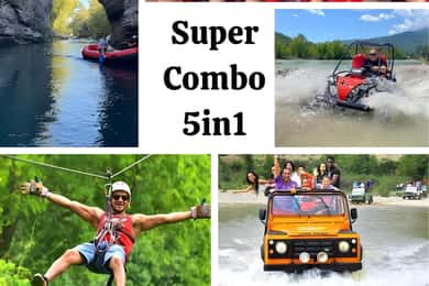 Süper Kombo 5'i 1 Arada Jeep, Rafting, Buggy, Zipline ve Kanyon