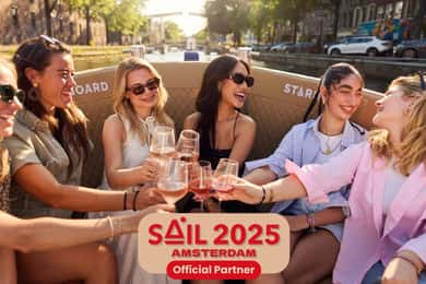 Amsterdam: SAIL 2025 Luxury Open Boat Cruise with Drink