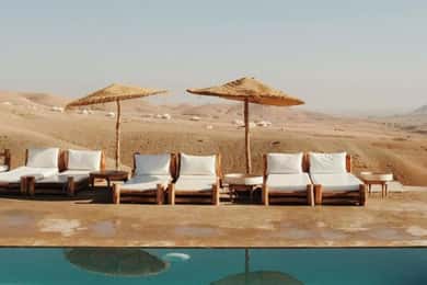 Marraquexe: passeio de camelo no deserto de Agafay, piscina, jantar e espetáculo de fogo
