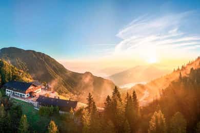 Pick-up from Munich: Sunset over-night hike Bavarian Alps