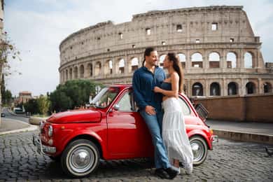 Rome: Vintage Fiat 500 Car Tour with Photographer