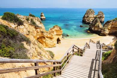 Lisboa: Excursão de um dia ao Algarve com cruzeiro de barco na gruta de Benagil