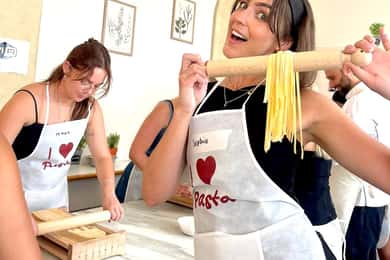 Rome: Pasta Making Class with Wine, Limoncello, and Dessert