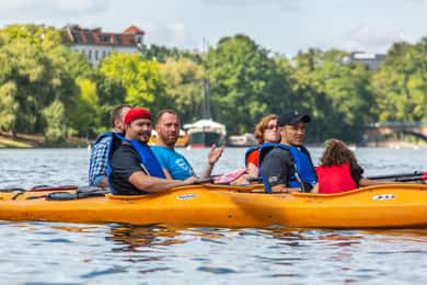 Berlijn: Kajaktocht Kreuzberg - Zonsondergang op het Landwehrkanaal