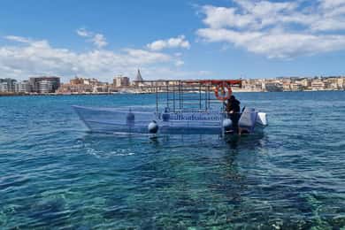 Syracuse: Coast+Sea Caves Full Transparent PRIVATE Boat Tour