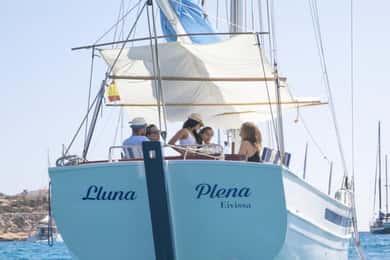 Ibiza: Private Sailboat with Premium Open Bar, Food & Music