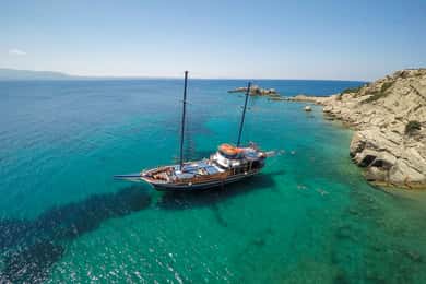 From the Port of Kos: Full Day Boat Cruise to 3 Islands