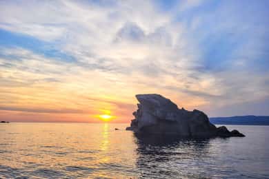 COUCHER DE SOLEIL Bootsfahrt zu geschützten Orten und Baden