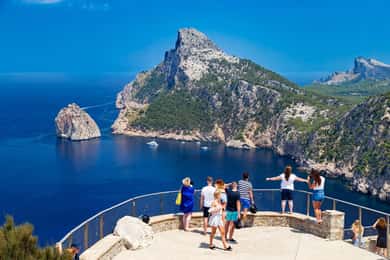 Häpnadsväckande Formentor från land och hav