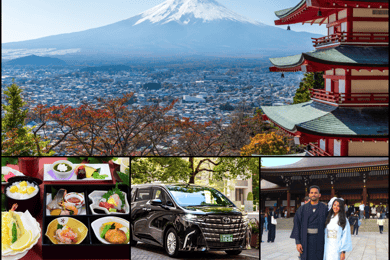 Tokio: Fudži s focením v kimonu a obědem.