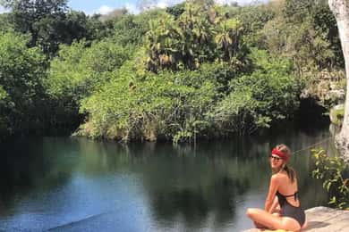 Riviera Maya: Halve dag Jaguar Cenote en Zipline avontuur