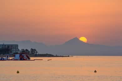 Gandia: Zonsondergang op zee vanuit Gandia