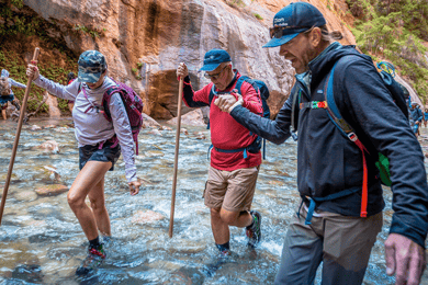 From Springdale: The Zion Narrows Hike with Lunch