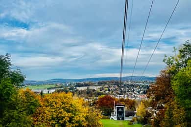 Zurich cable car scenery up panoramic lake Zurich comfort