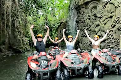 Ubud: Bali ATV Ride Waterfall Temple Cave and Luxury Spa