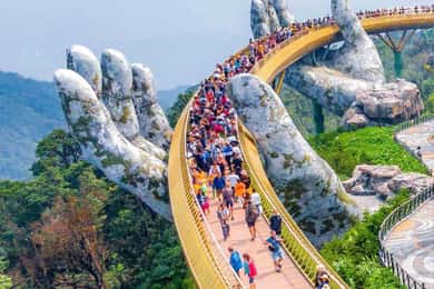 Hoi An: Lady Buddha - Marble Mountains - Golden Bridge Tour