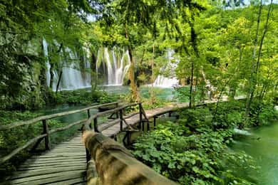 Plitvice lakes: Guided walking tour with a boat ride
