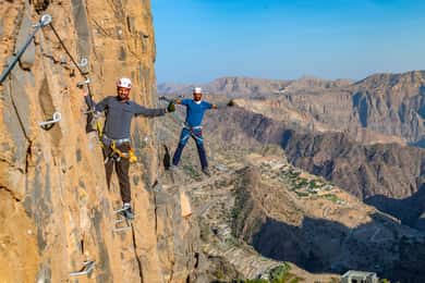 Nizwa: Spacer po balkonie Jebel Shams i przygoda na ferratach