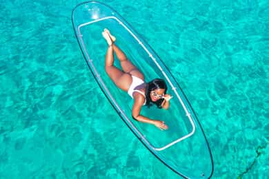 Sessão fotográfica com drone Clear Kayak Barbados