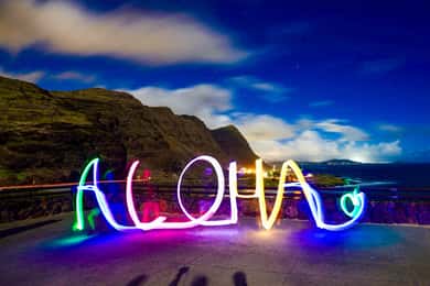 Unique Honolulu Sunset and Light Painting Tour
