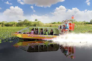 From Miami: Everglades Airboat, Wildlife Show & Bus Transfer