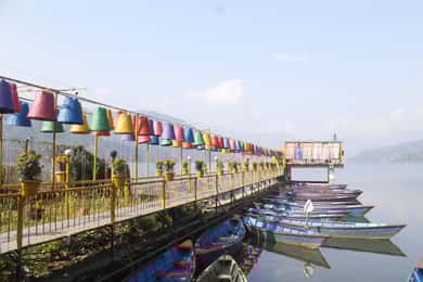 Pokhara: Sarangkot Sunrise, boating and Peace Pagoda Hike