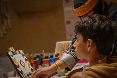 Diriyah: Asiri Kunstworkshop mit einem lokalen Künstler